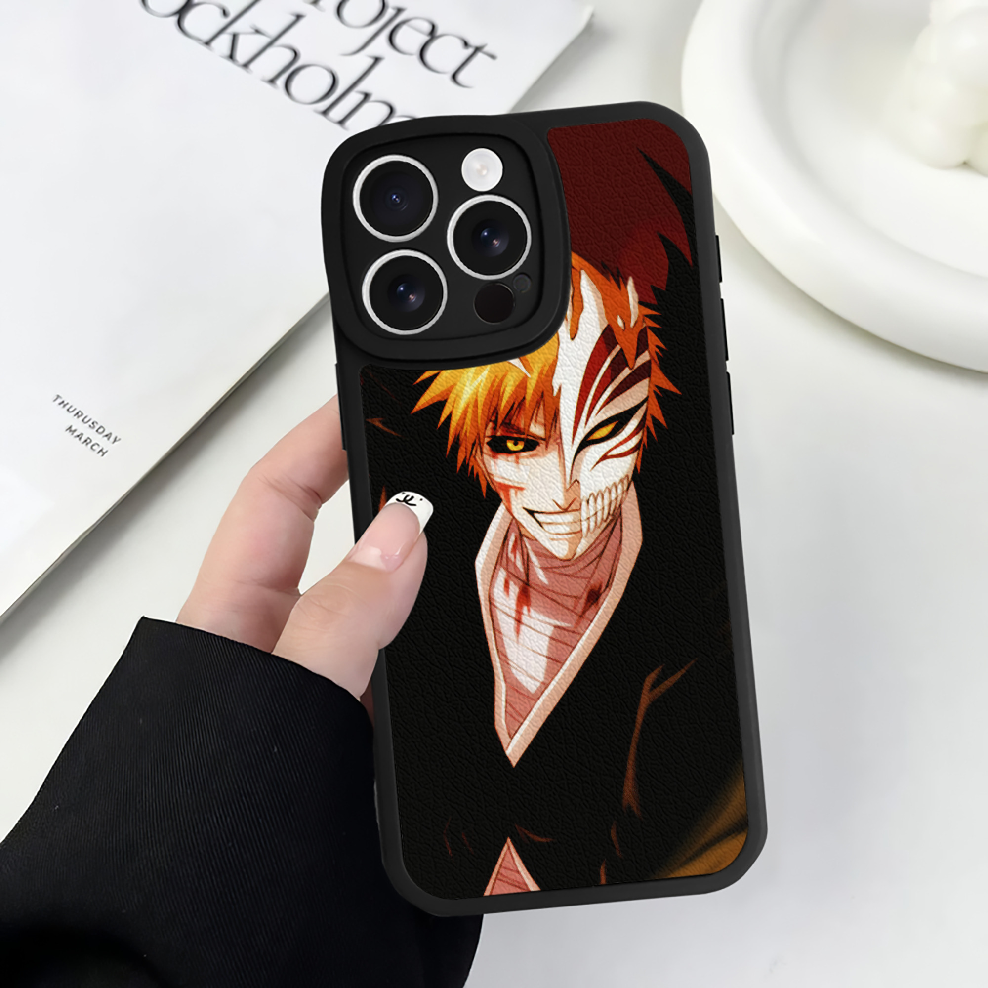 （画像用） ブリーチ BLEACH 【iPhone 16シリーズ対応】シリコンスマホケース（レザー調） 材質：シリコン